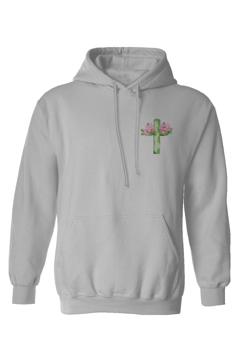 Cactus Cross • Front+Back Designs • Cotton Hoodie • Made Locally • Low-Shrink Fleece • Durable Screen-Style Print