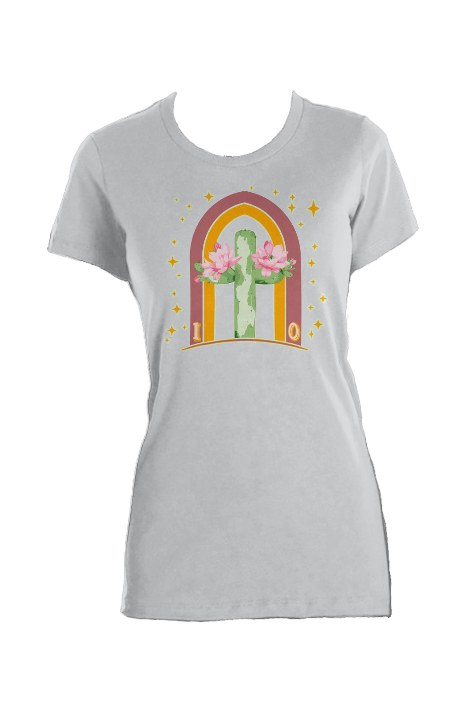 Cactus Cross • Cotton Tee • Made in USA •Imitation Screenprint • Break-In Finish