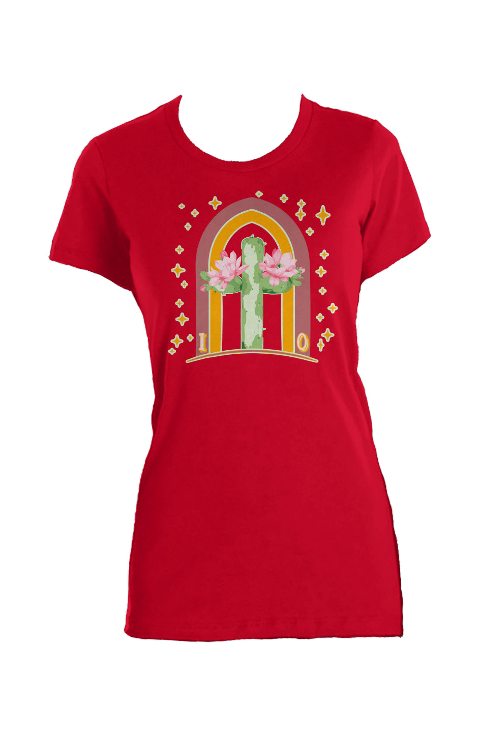 Cactus Cross • Cotton Tee • Made in USA •Imitation Screenprint • Break-In Finish