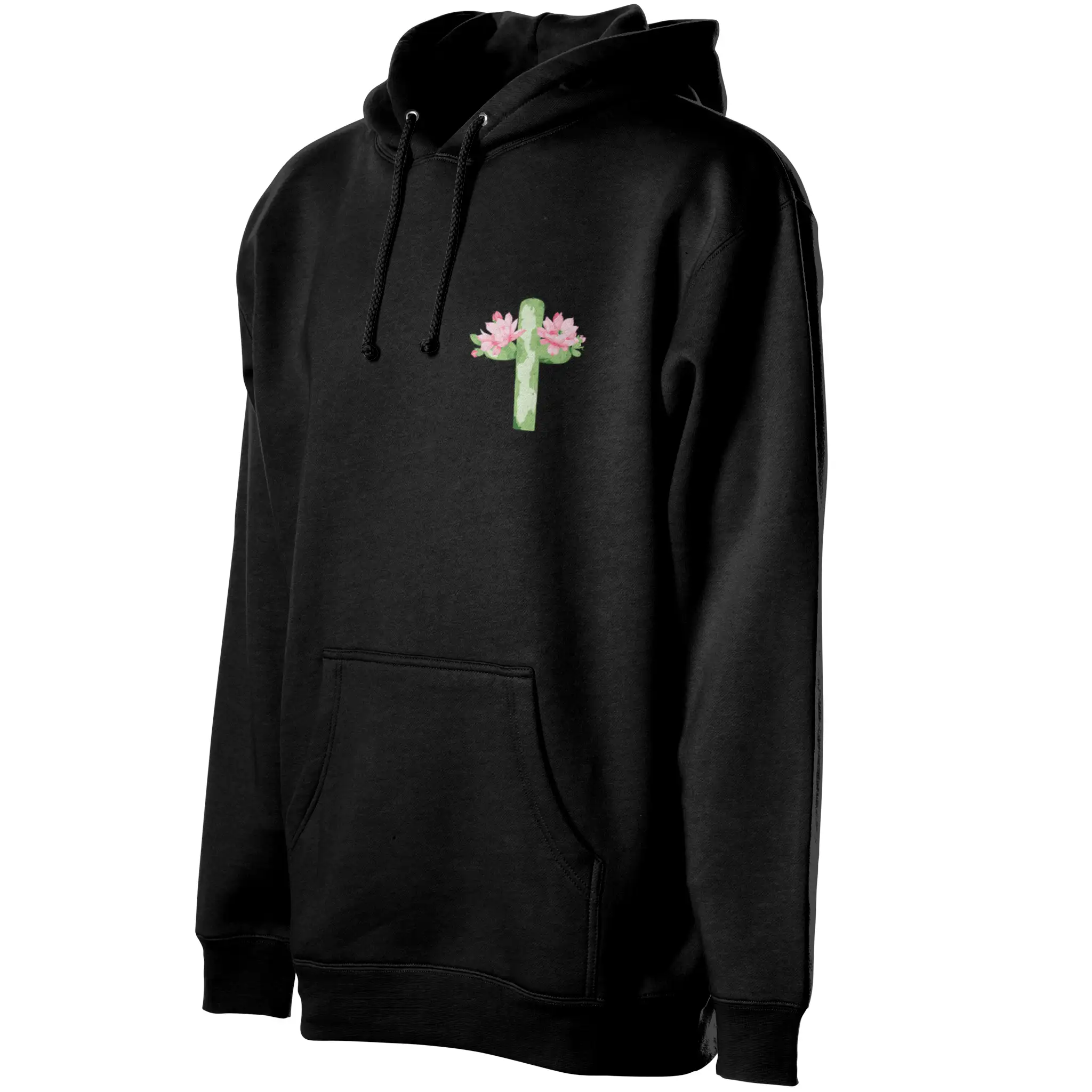 Cactus Cross • Front+Back Designs • Cotton Hoodie • Made Locally • Low-Shrink Fleece • Durable Screen-Style Print